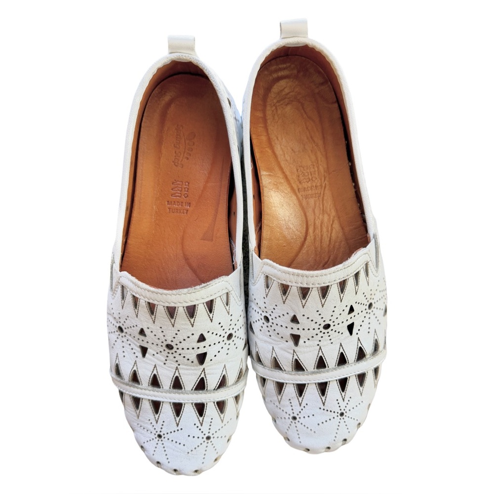 Spring Step Fusaro Loafer Flat White Leather Round Toe
Loafer Shoes 40 / 9.5